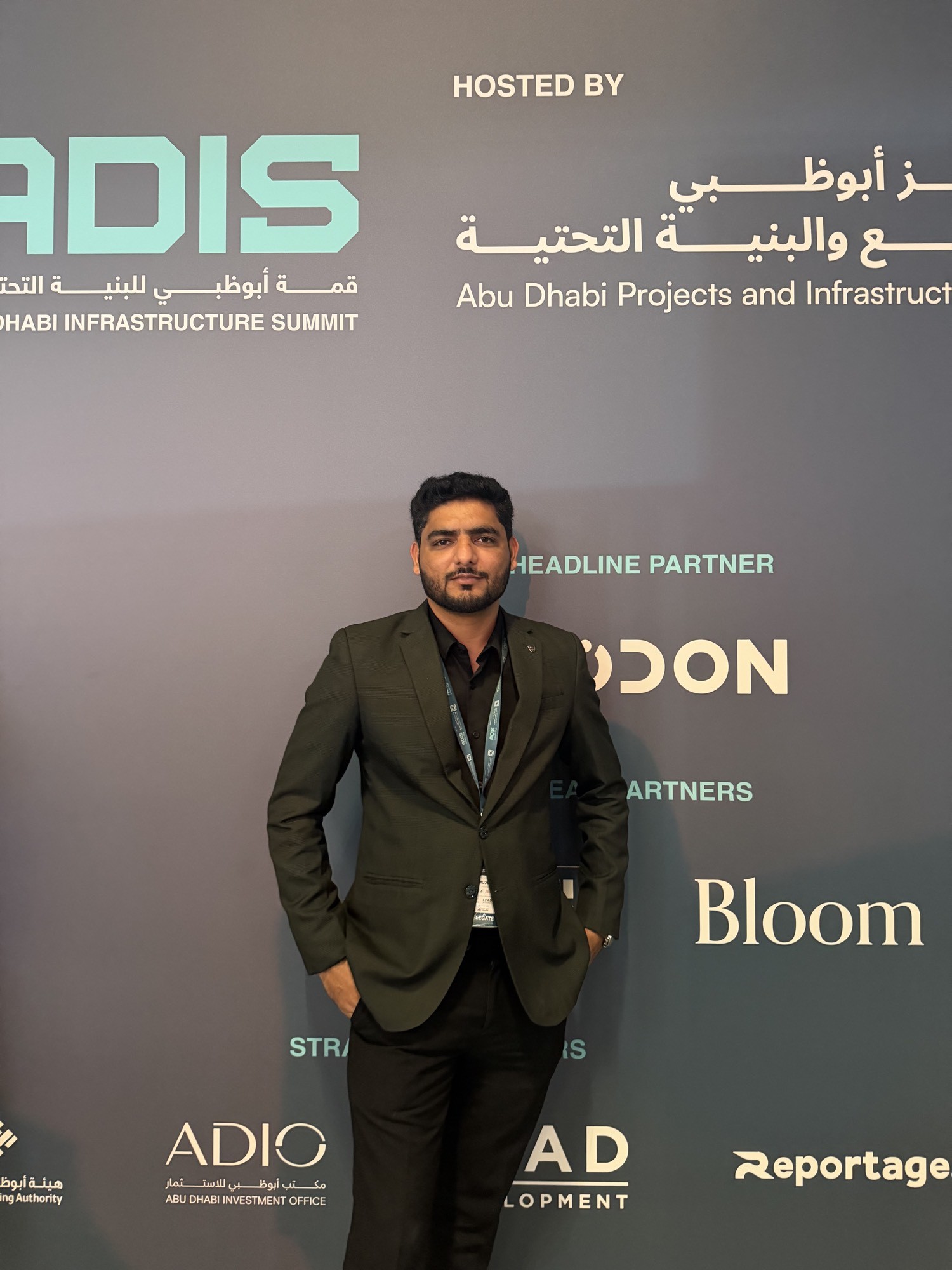 Qasim Shabir at the Abu Dhabi Infrastructure Summit